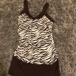 Zebra print top